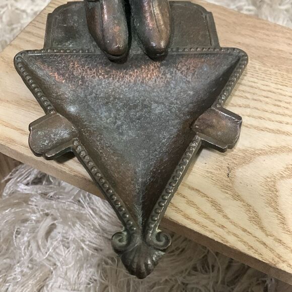 Vintage Unbranded Cast Metal Distressed Cowboy Boots Western Style Ashtray - Picture 8 of 17